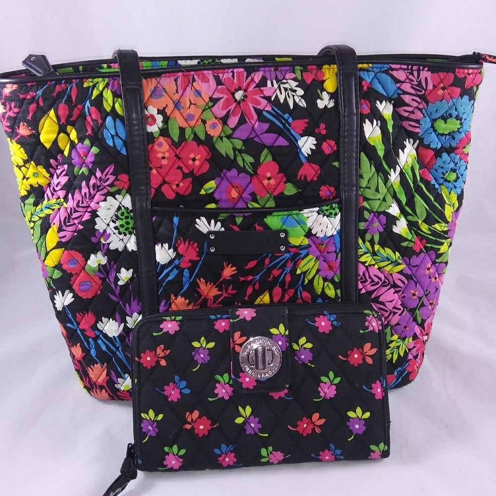 Vera Bradley Field Flowers Sm Vera & Wallet